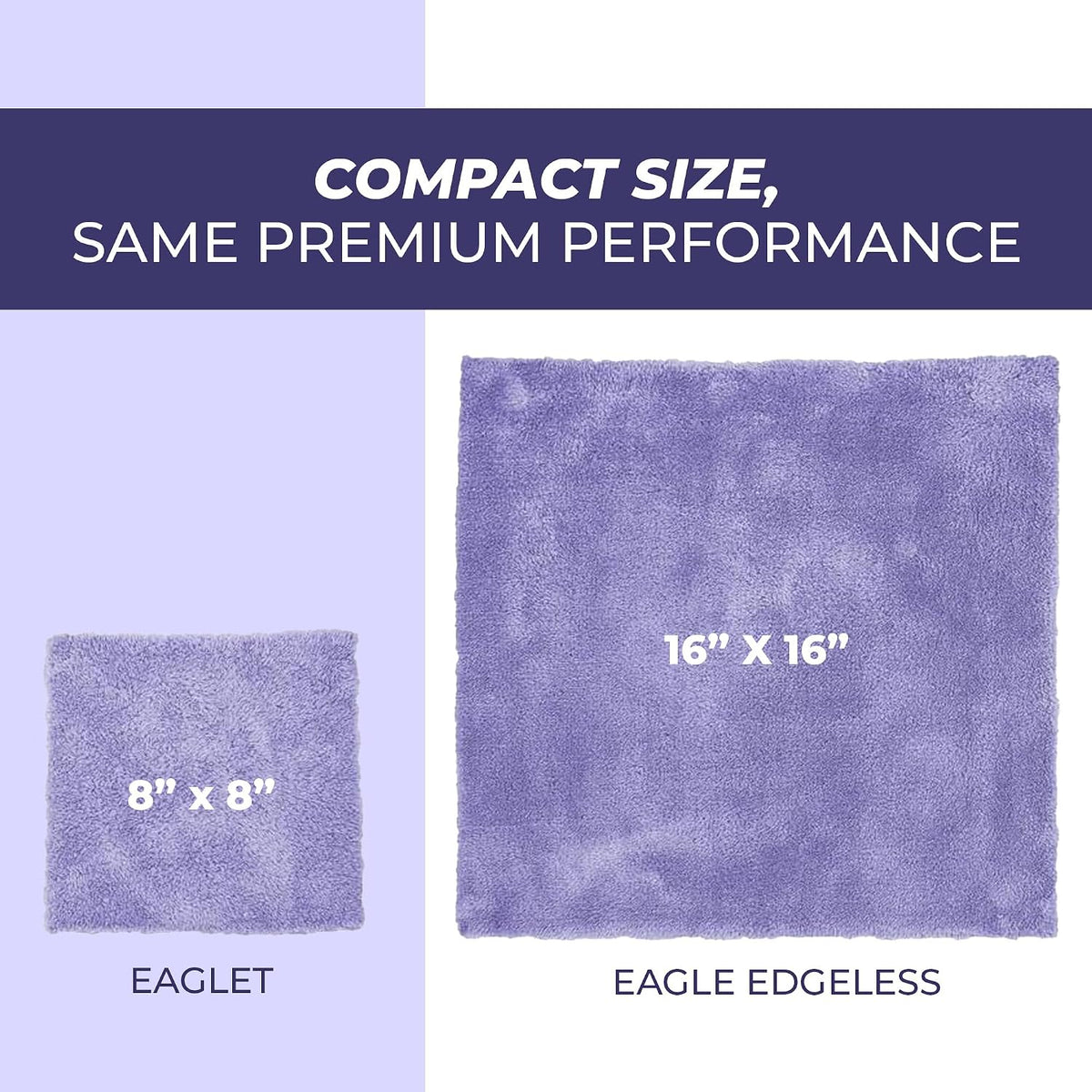 Microfiber Detailing Towels (8"x8"), Lavender (10-Pack)