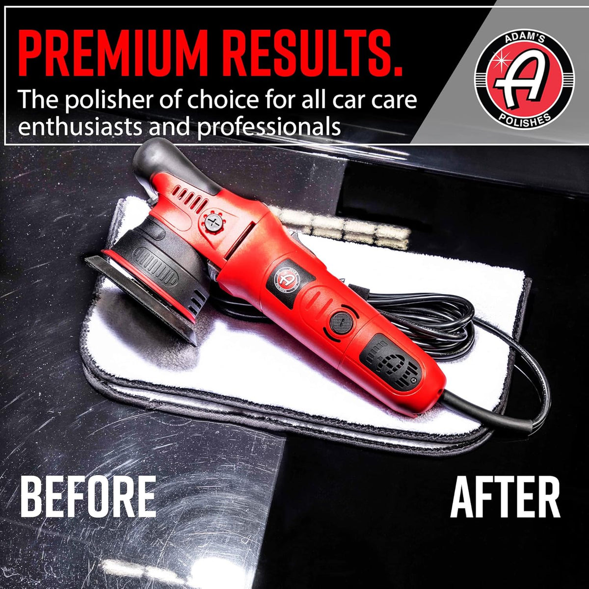 Adam's Polishes - 9Mm Dual Action Car Polisher (Polishing Kit) - Buffer Car Scratch Remover for Car Detailing | Includes Polish, Compound & Pads