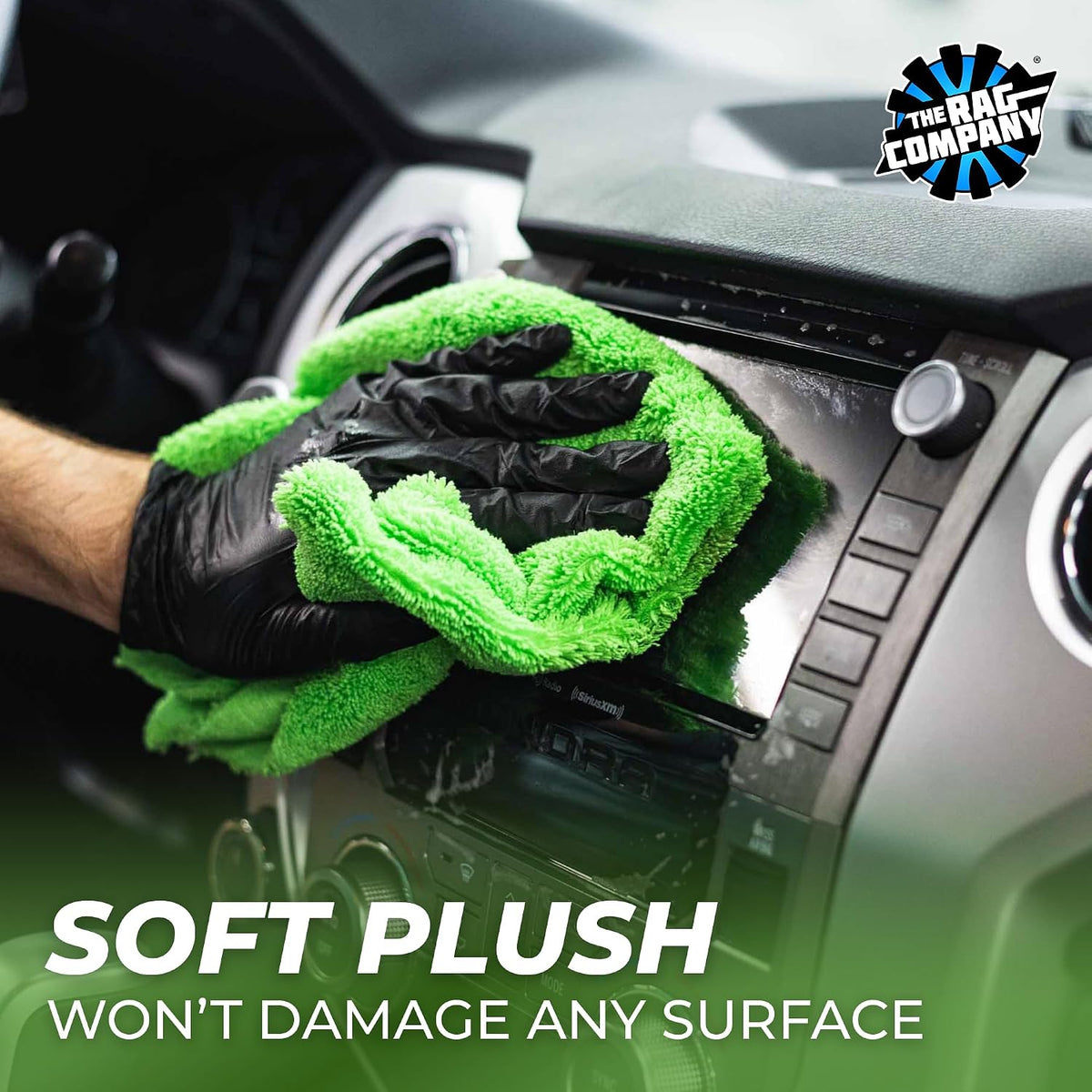Dual-Pile Plush Microfiber, 16In X 16In, Lime Green