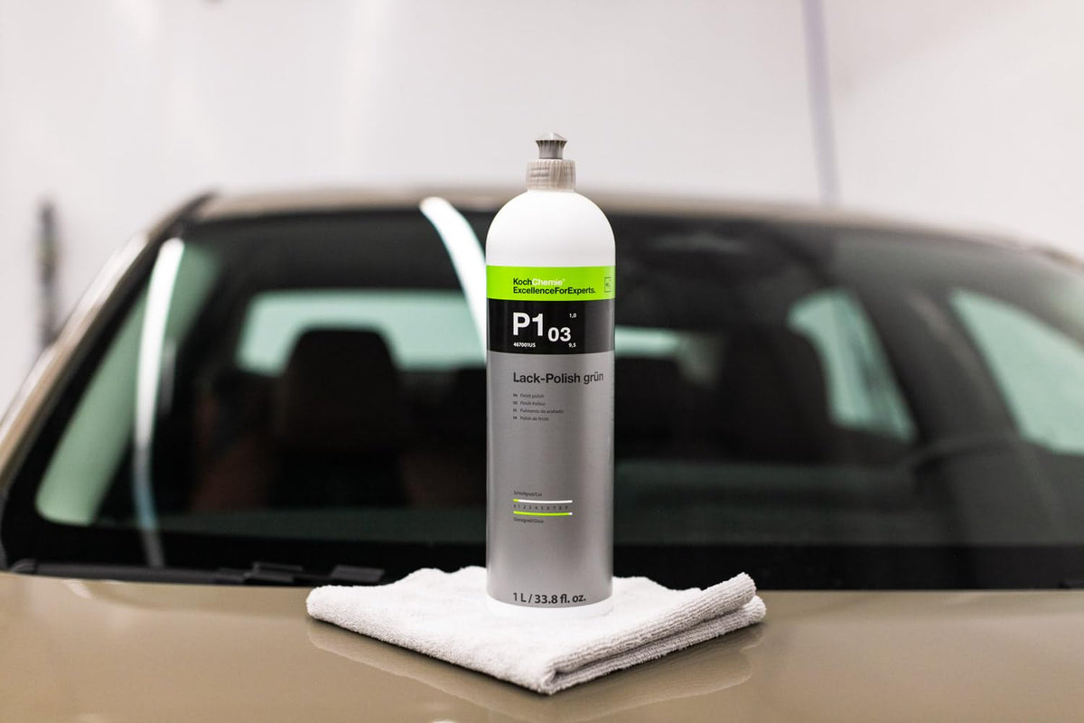 Koch-Chemie - Lack Polish Grun P1.03 - Protects, Refines, Adds Depth, and Amplifies Vehicle'S Paint Color - High Gloss Finish - 1 Liter