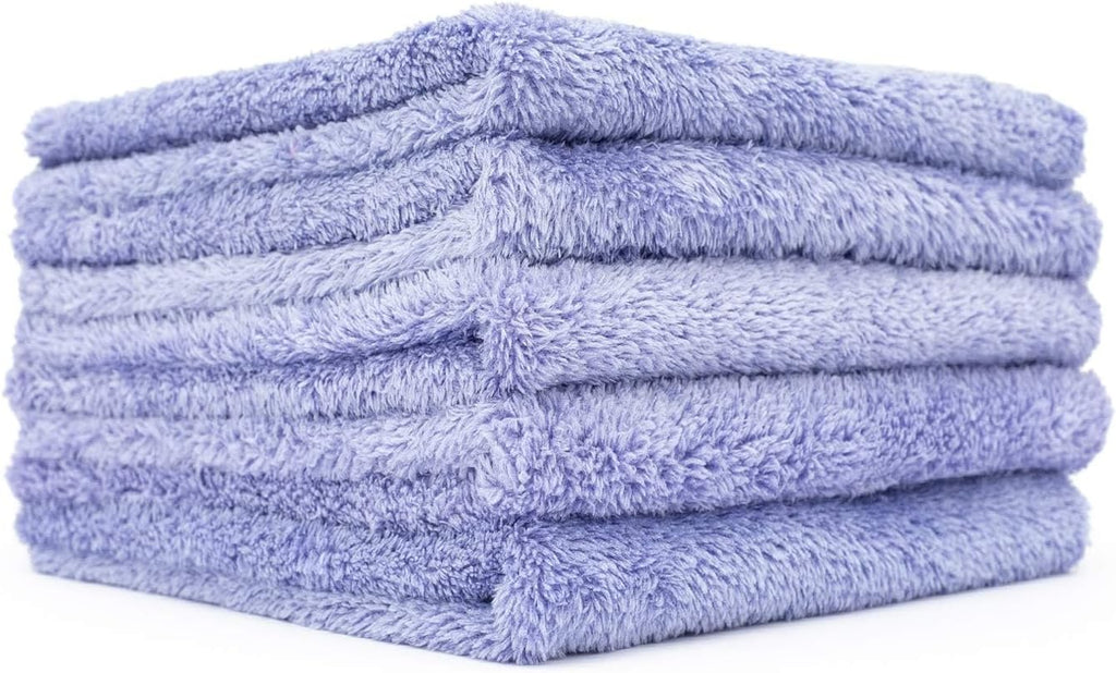 Super Plush Microfiber Detailing Towels, 16In X 16In, Lavender, (5 Pack)