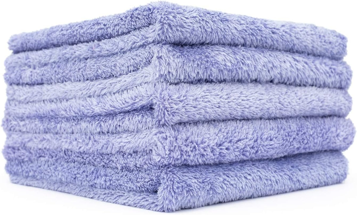 Super Plush Microfiber Detailing Towels, 16In X 16In, Lavender, (5 Pack)
