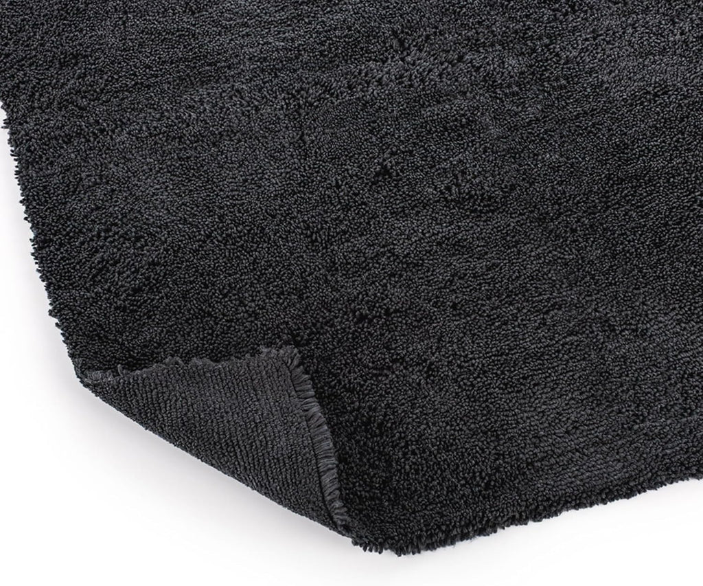  Dual-Pile Plush Microfiber, 16In X 16In, Black, (10 Pack)