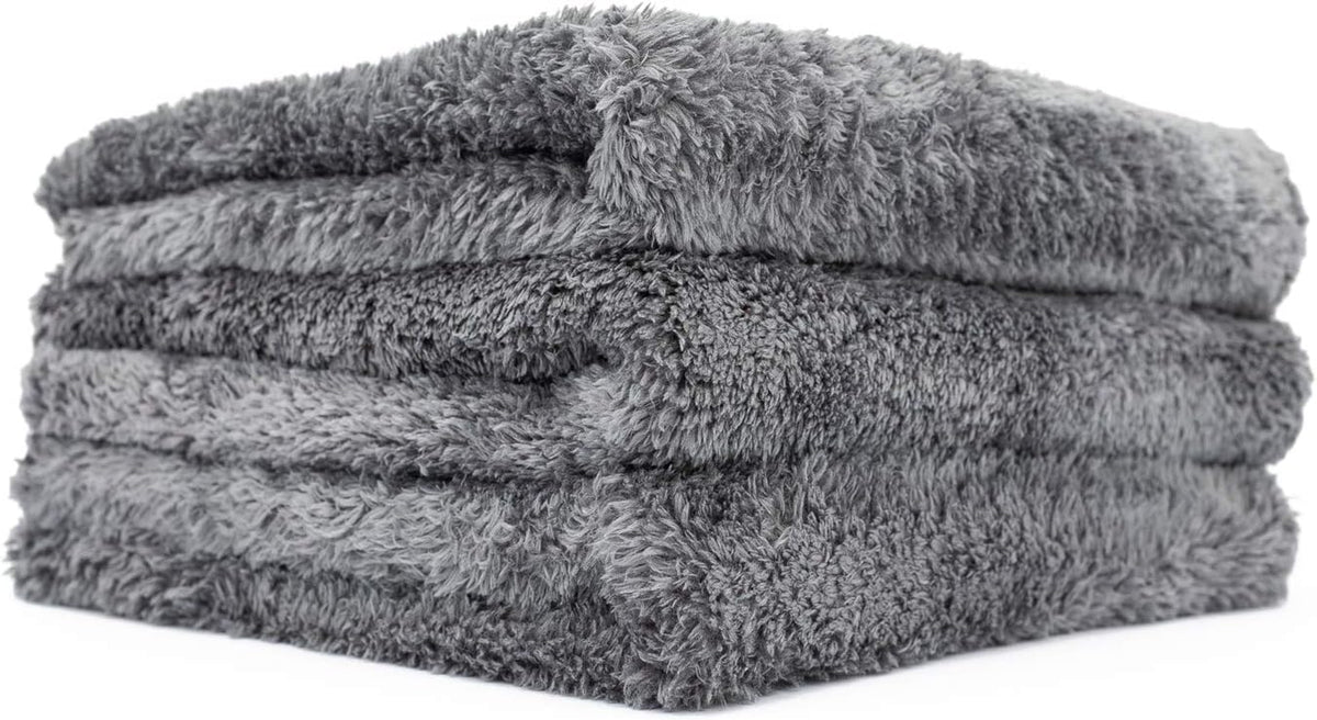 Microfiber Auto Detailing Towels, 16In X 16In, Dark Grey (3-Pack)