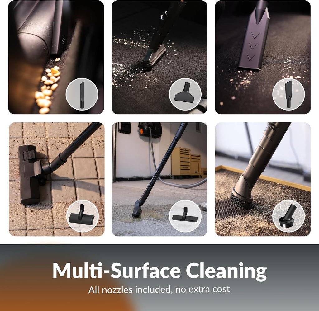 Giraffe Tools - Grandstorm Garage Vacuum Cleaner with Retractable 30FT Hose