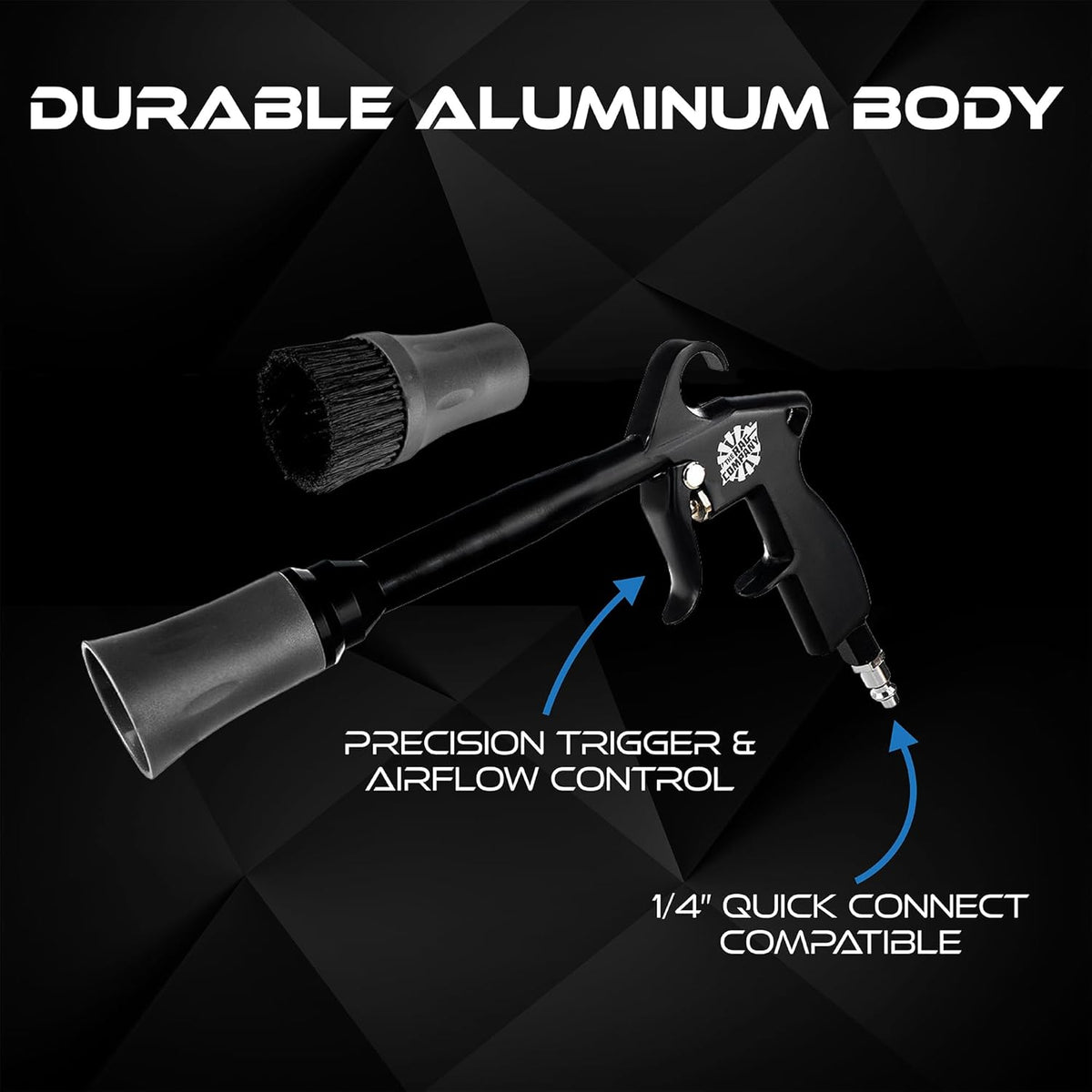 the Ultra Air Blaster (V2) – Lift and Blast Dirt and Debris Away for Interior Detailing; Durable and Ergonomic Metal Design; Trigger Operated