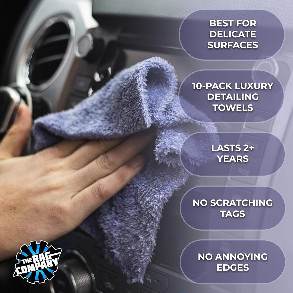 Microfiber Detailing Towels (8"x8"), Lavender (10-Pack)