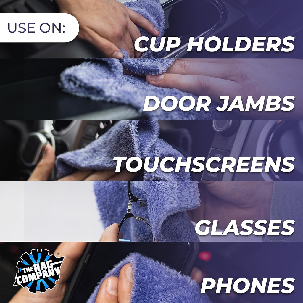 Microfiber Detailing Towels (8"x8"), Lavender (10-Pack)