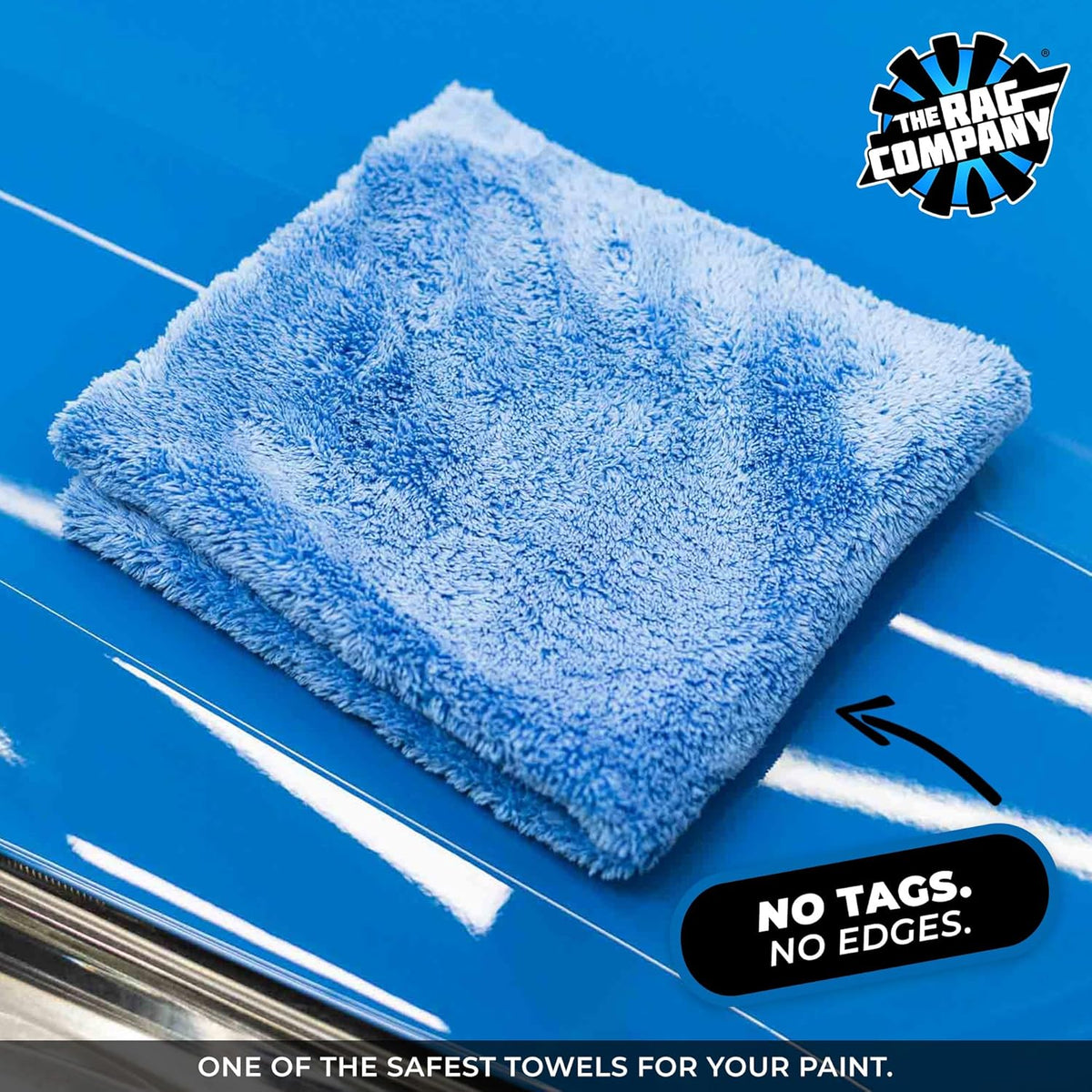 Microfiber Detailing Towels, 16In X 16In, Blue