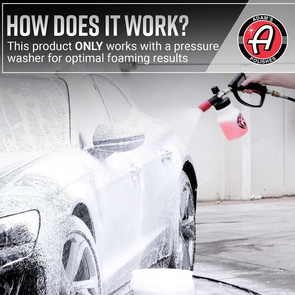 Adam's Polishes - Premium Foam Cannon - Soap Sprayer for Car Wash | Sprayer Cannister for Pressure Washer 1/4" Quick Disconnect