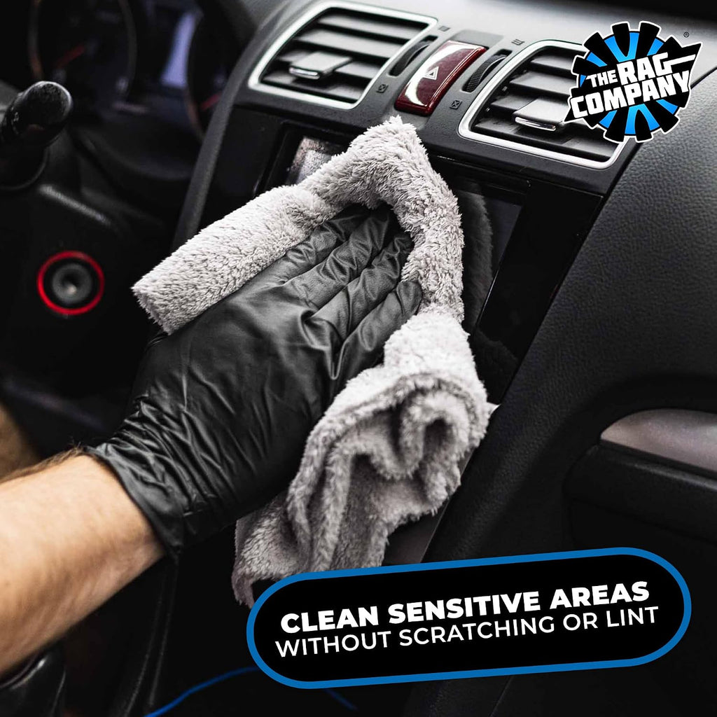 Plush Microfiber Detailing Towels (4-Pack) - Ice Grey