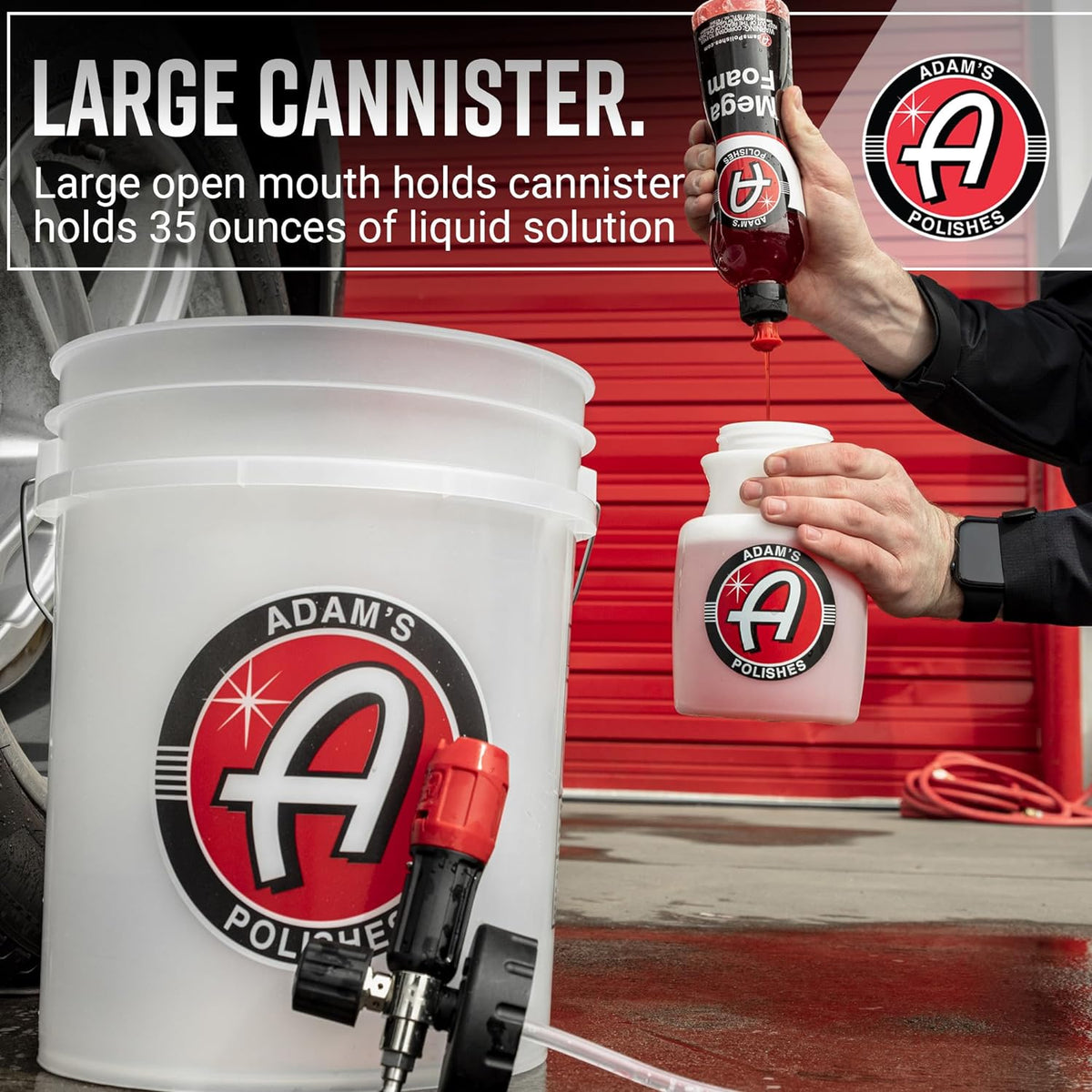 Adam's Polishes - Premium Foam Cannon - Soap Sprayer for Car Wash | Sprayer Cannister for Pressure Washer 1/4" Quick Disconnect