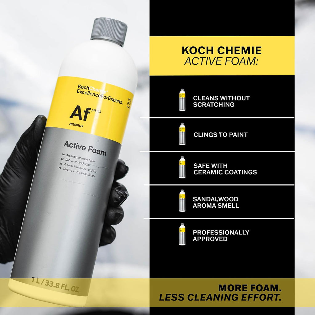 Koch-Chemie - Active Foam - Phosphate and NTA Free, Paintwork Protective, Unique Foam Formulation, Long Lasting Sandalwood Aroma (1 Liter)