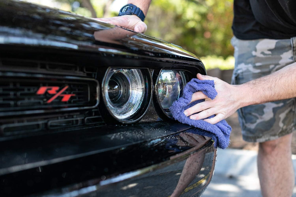 Super Plush Microfiber Detailing Towels, 16In X 24In, Ice Grey, (3-Pack)