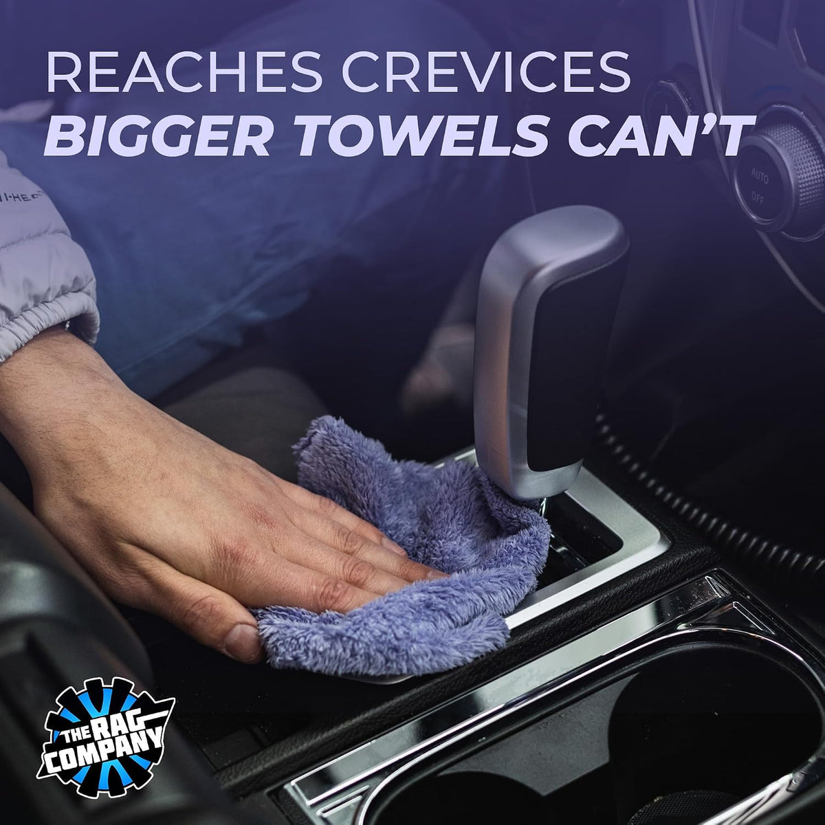 Microfiber Detailing Towels (8"x8"), Lavender (10-Pack)