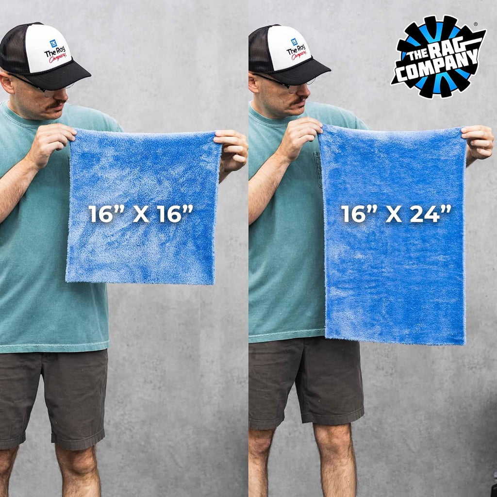 Microfiber Detailing Towels, 16In X 16In, Blue