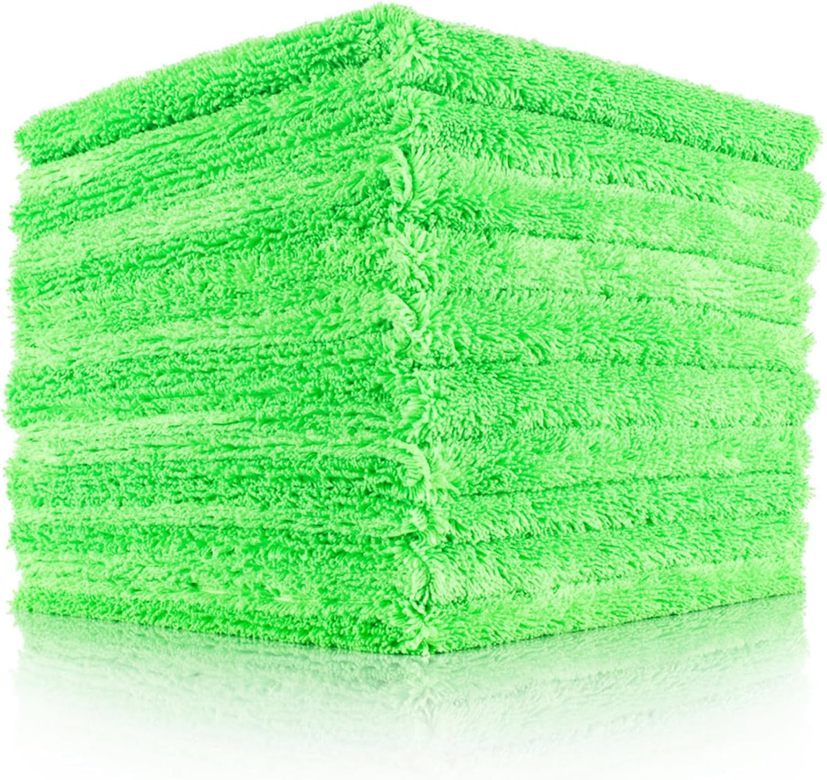 Dual-Pile Plush Microfiber, 16In X 16In, Lime Green