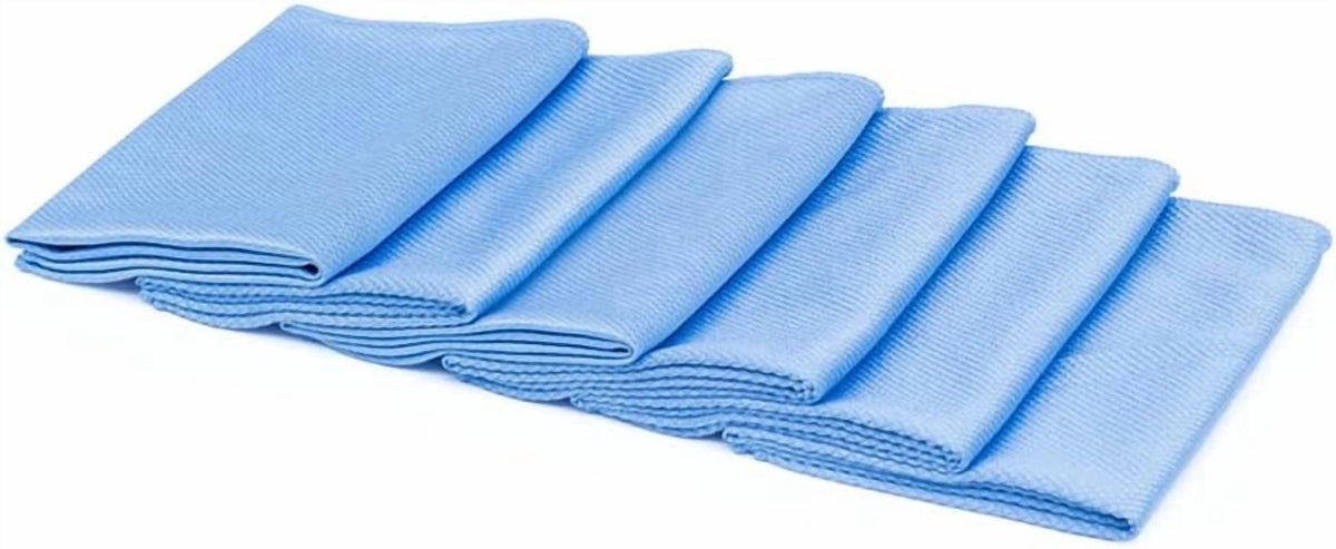 Diamond Weave Glass Towels 16 X 16 In, Blue, 6-Pack