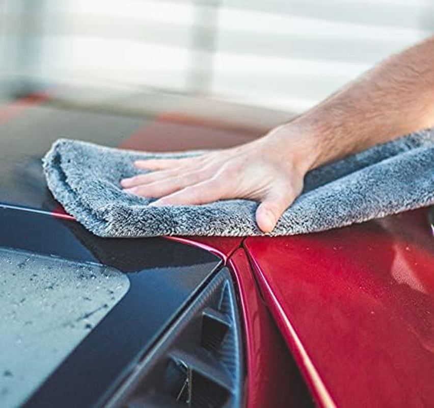 Microfiber Auto Detailing Towels, 16In X 16In, Dark Grey (3-Pack)