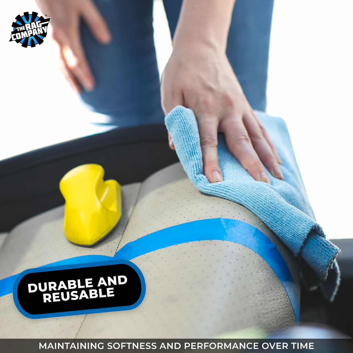 Microfiber Towels, 16In X 16In, Light Blue (10 Pack)
