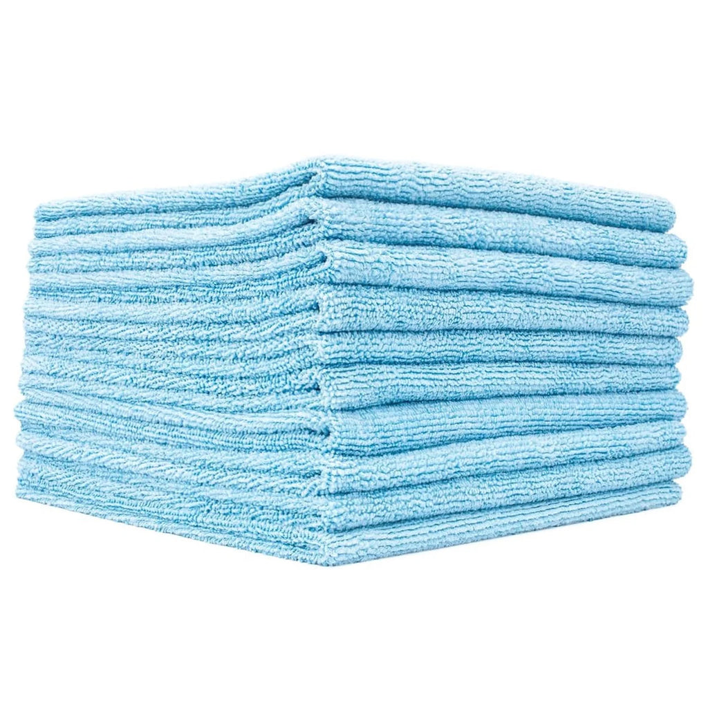 Microfiber Towels, 16In X 16In, Light Blue (10 Pack)