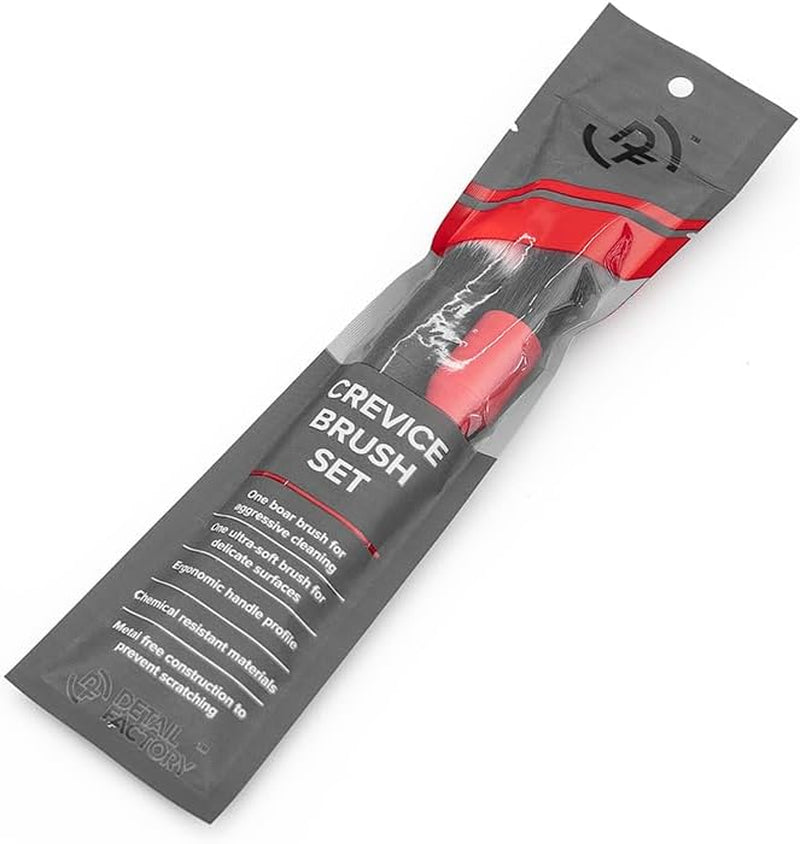 Mini Detailing Brush Combo Kit - Red + Black (2 Pack)
