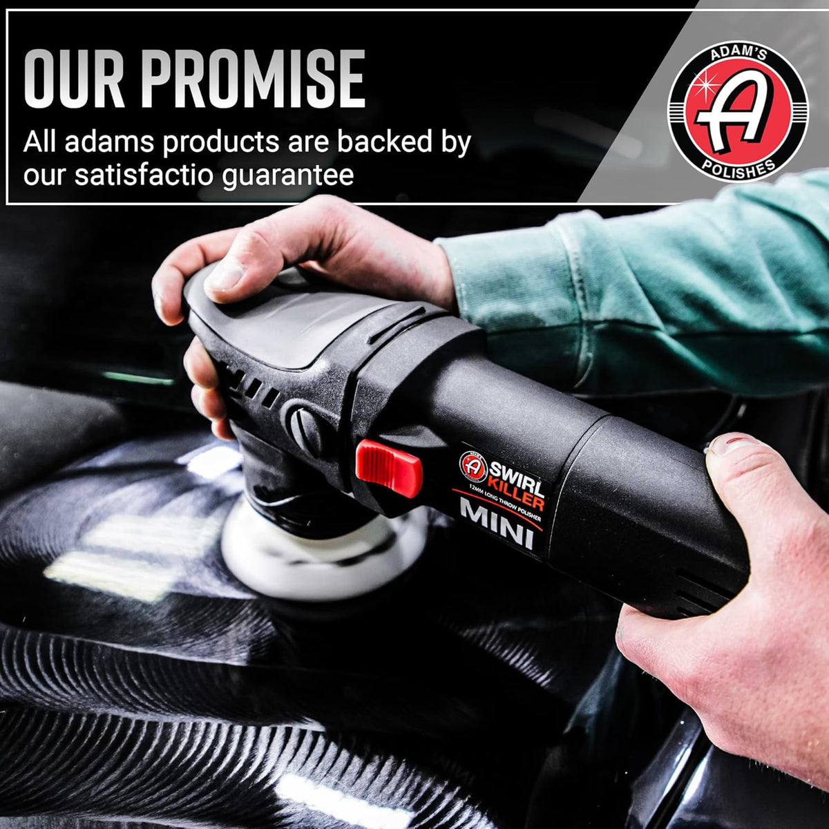 Adam's Polishes - Swirl Killer 12Mm Polisher - Orbital Polishing Paint Correcting Buffer Tool - Car Scratch Remover - Use Post Car Wash Clay Bar & Pre Wax or Ceramic Coating