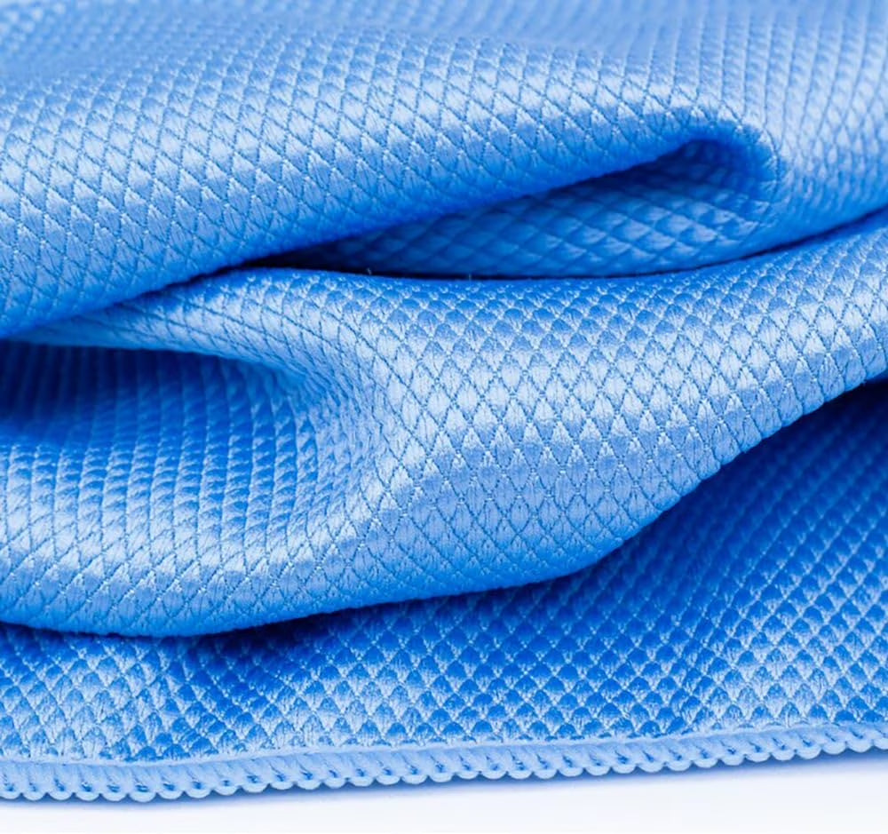 Diamond Weave Glass Towels 16 X 16 In, Blue, 6-Pack