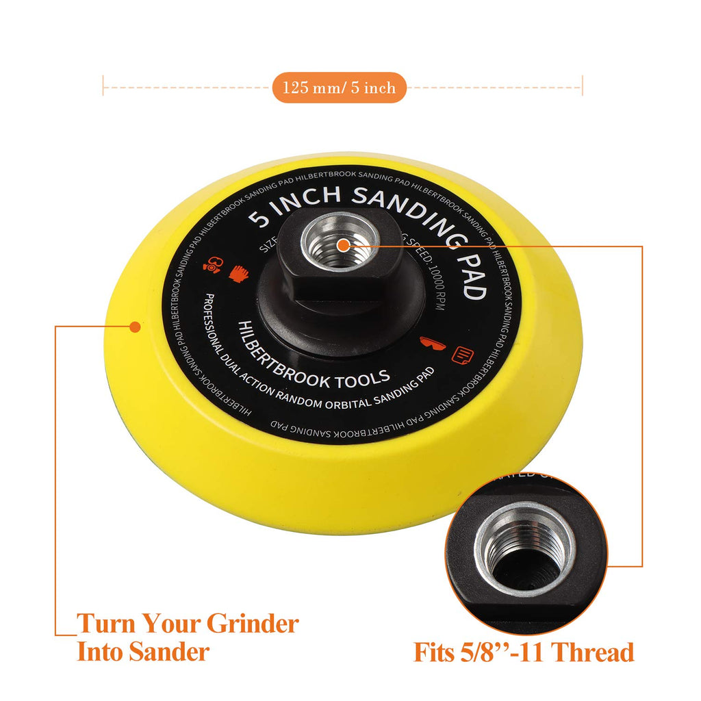5 in Hook & Loop Backing Plate, 5/8-11 Thread - image 2