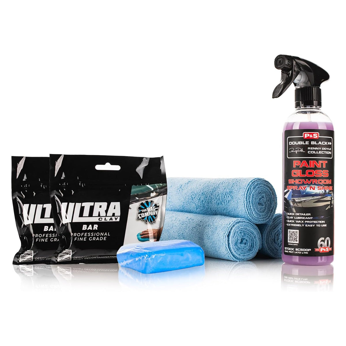 The Rag Company Clay Bar Kit, 6-Piece - full product photo