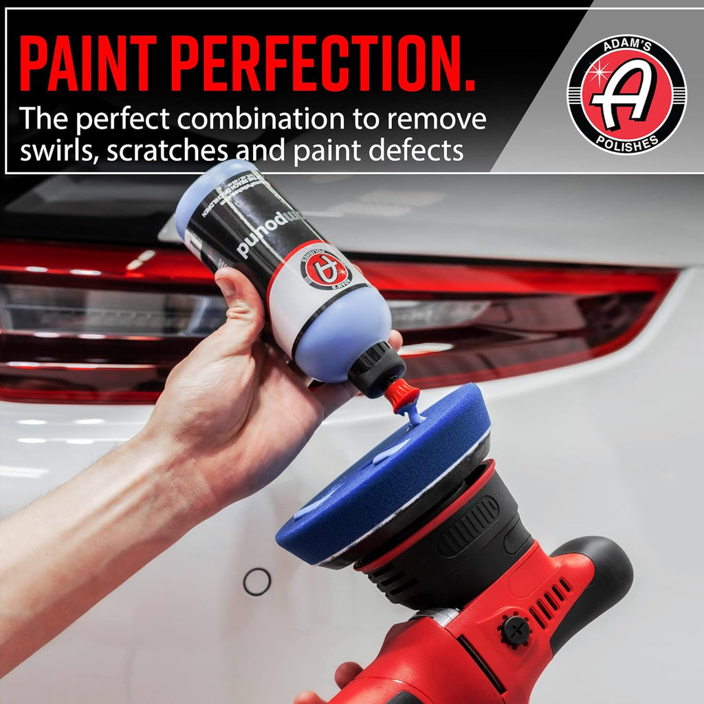 Adam's Polishes - 9Mm Dual Action Car Polisher (Polishing Kit) - Buffer Car Scratch Remover for Car Detailing | Includes Polish, Compound & Pads