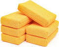 Microfiber Applicator Pads, 3In X 5In, Orange, (6 Pack)