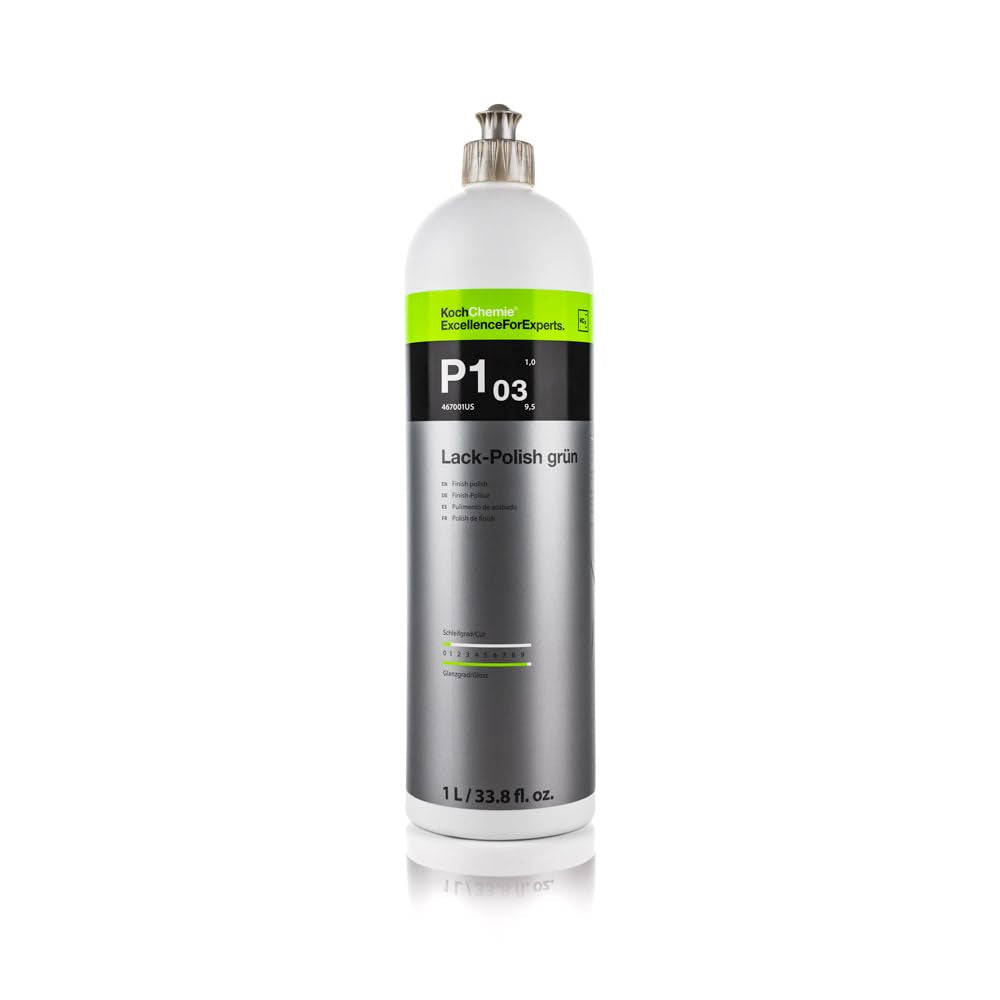 Koch-Chemie - Lack Polish Grun P1.03 - Protects, Refines, Adds Depth, and Amplifies Vehicle'S Paint Color - High Gloss Finish - 1 Liter