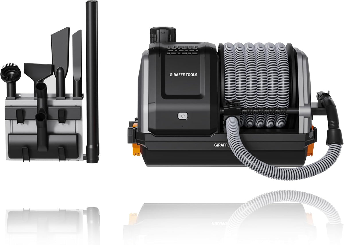 Giraffe Tools - Grandstorm Garage Vacuum Cleaner with Retractable 30FT Hose