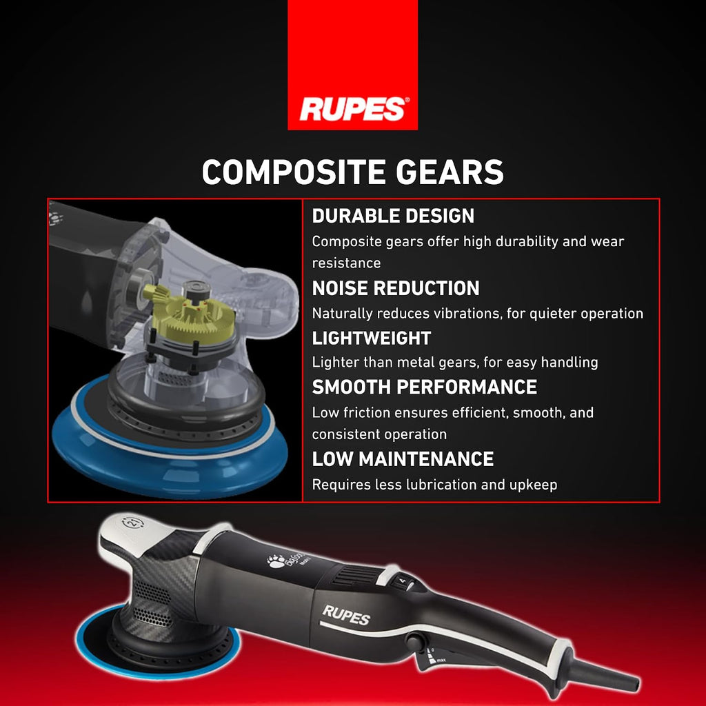 Rupes - Bigfoot LHR21 Mark V Random Orbital Complete Polishing Kit | Includes D-A High Performance Polishing Pads, Compounds, Cloths, Claw Pad, Cable Clamp, Apron, & Tool Bag | Precisionpro Pad