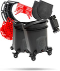 Adam's Polishes  Double Complete Premium Detailing Bucket - Car Wash Bucket with Grit Guard, Seat Pad, Organization Rack, Drain Plug, 2 Locking Wheels | Innovative Detail 5 Gallon Bucket Kit System