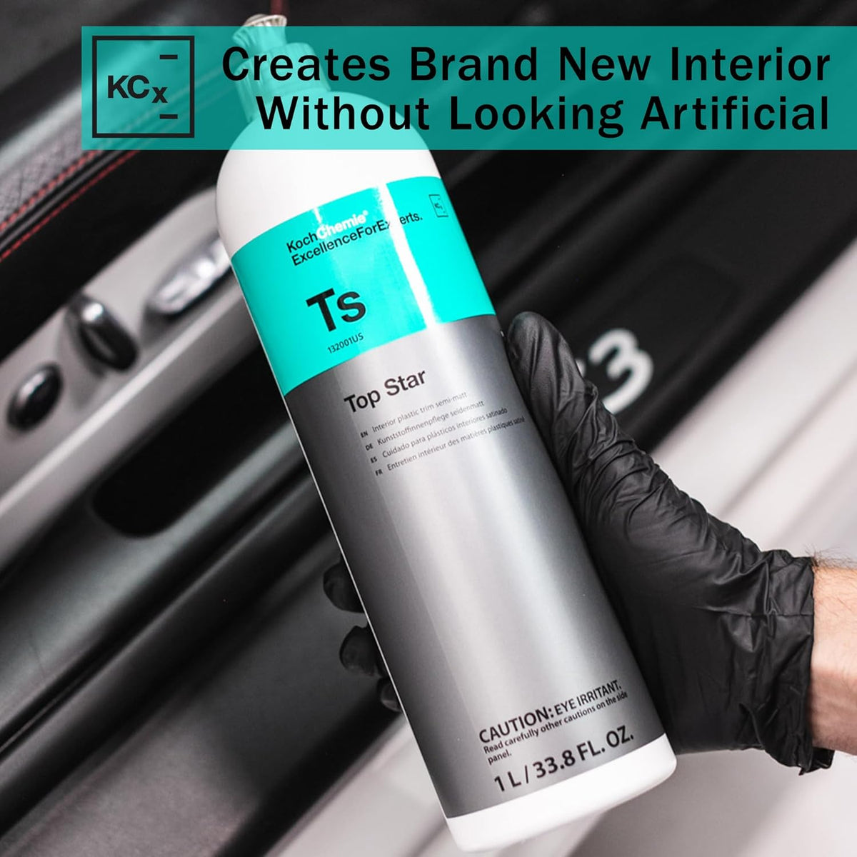 Koch-Chemie - Top Star - Interior Plastic and Vinyl Conditioner, UV Protection, Interior Plastic, Dash, Vinyl & Leather, like New OEM Finish (1 Liter)
