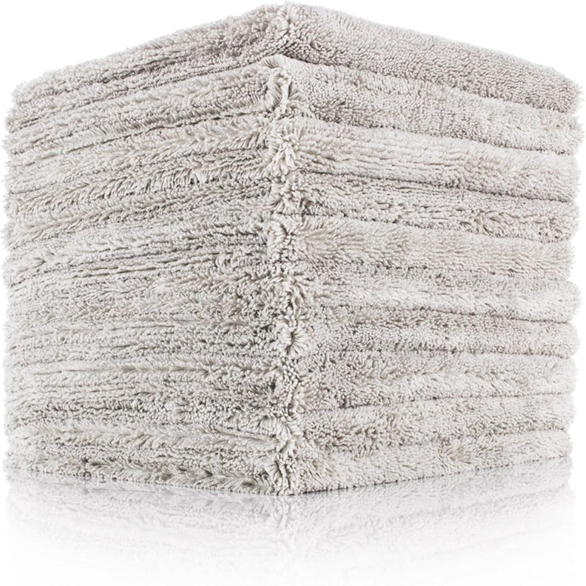 Dual-Pile Plush Microfiber, 16In X 16In - Ice Grey - (10-Pack)