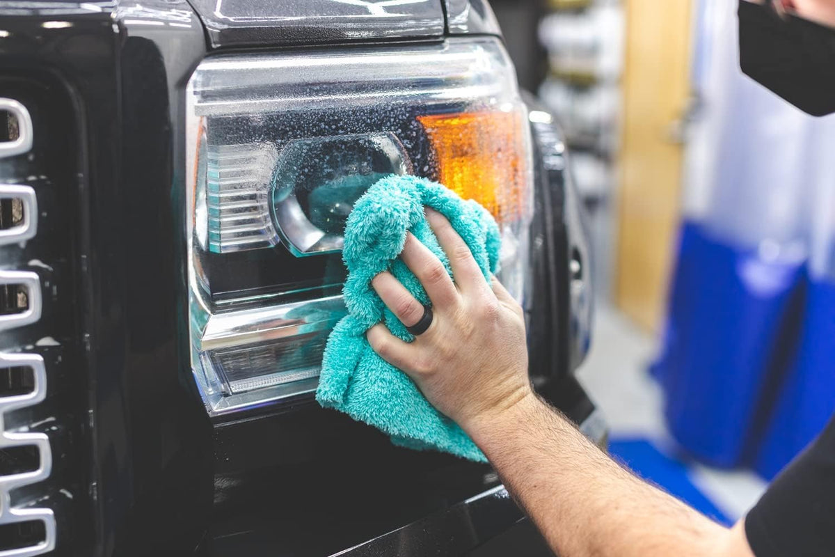 Super Plush Microfiber Towels, 16X16 In, Teal Blue, (6-Pack)