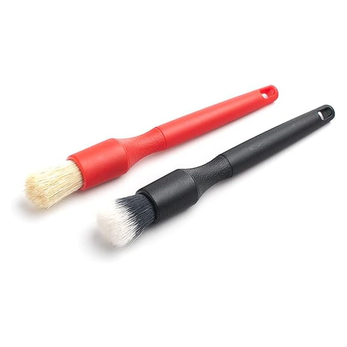 The Rag Company Mini Detailing Brush Combo Kit, Red & Black, 2-Pack - full product photo