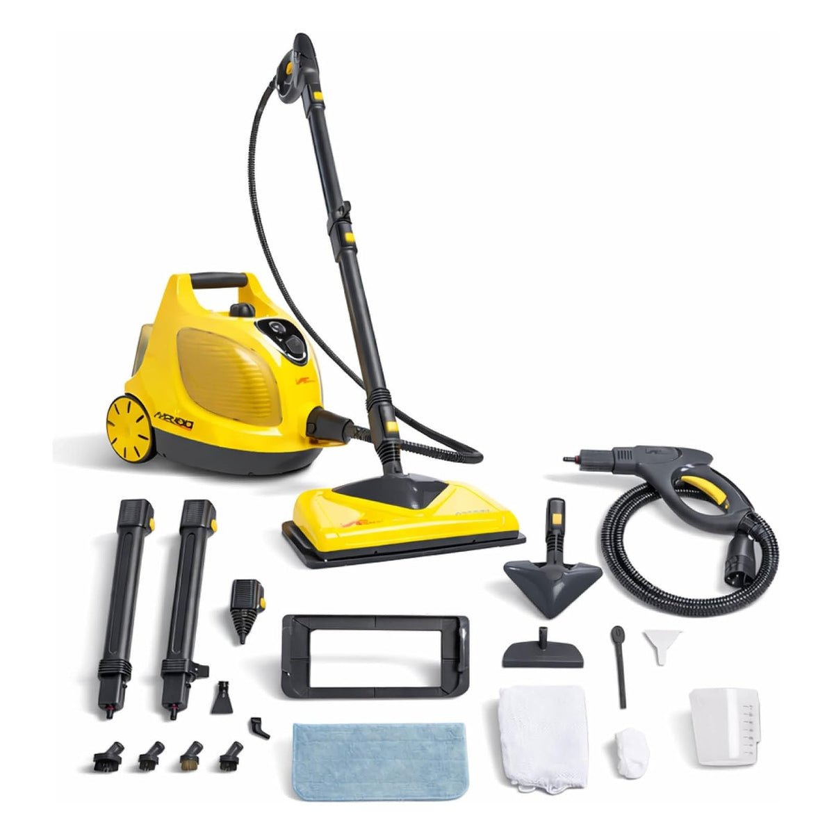 Vapamore MR-100 Primo Steam Cleaner - full product photo with included accessories